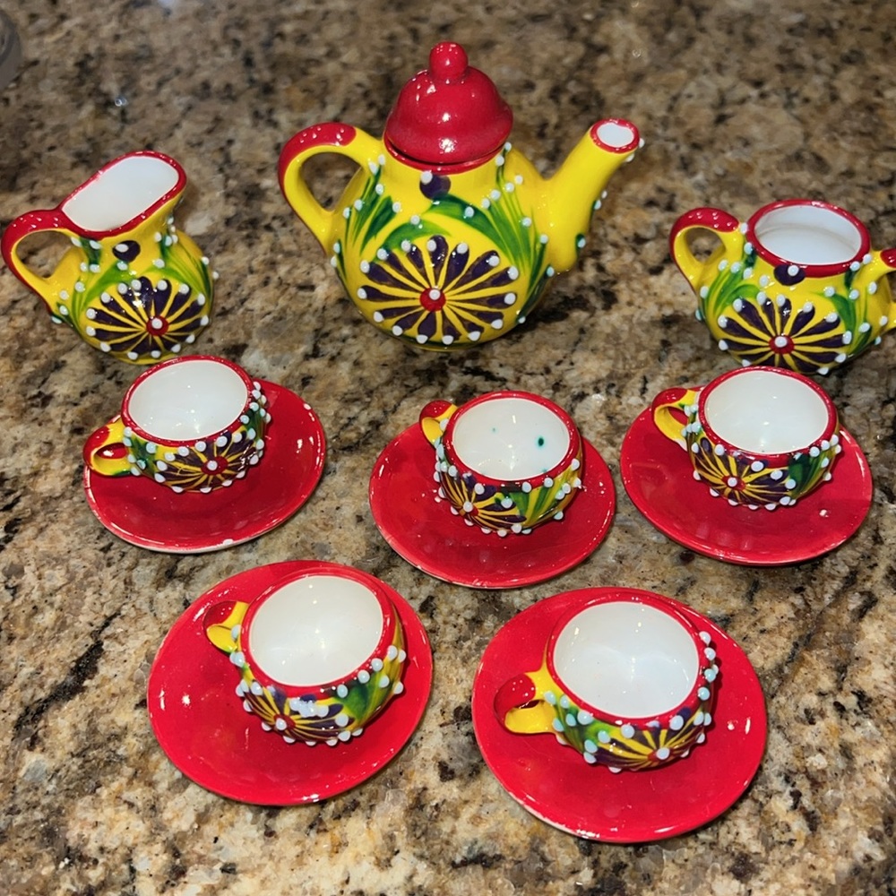 Miniature Tea Set - Mexican Clay Play Set